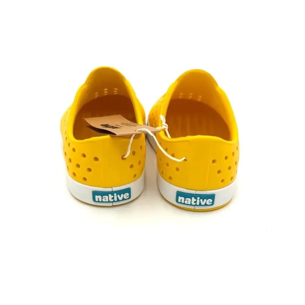 NEW! Native Jefferson Child Shoes - Crayon Yellow/Shell White - c7 (toddler 7)